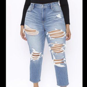 Fashion Nova A Real Life Dream High Rise Distressed Jeans